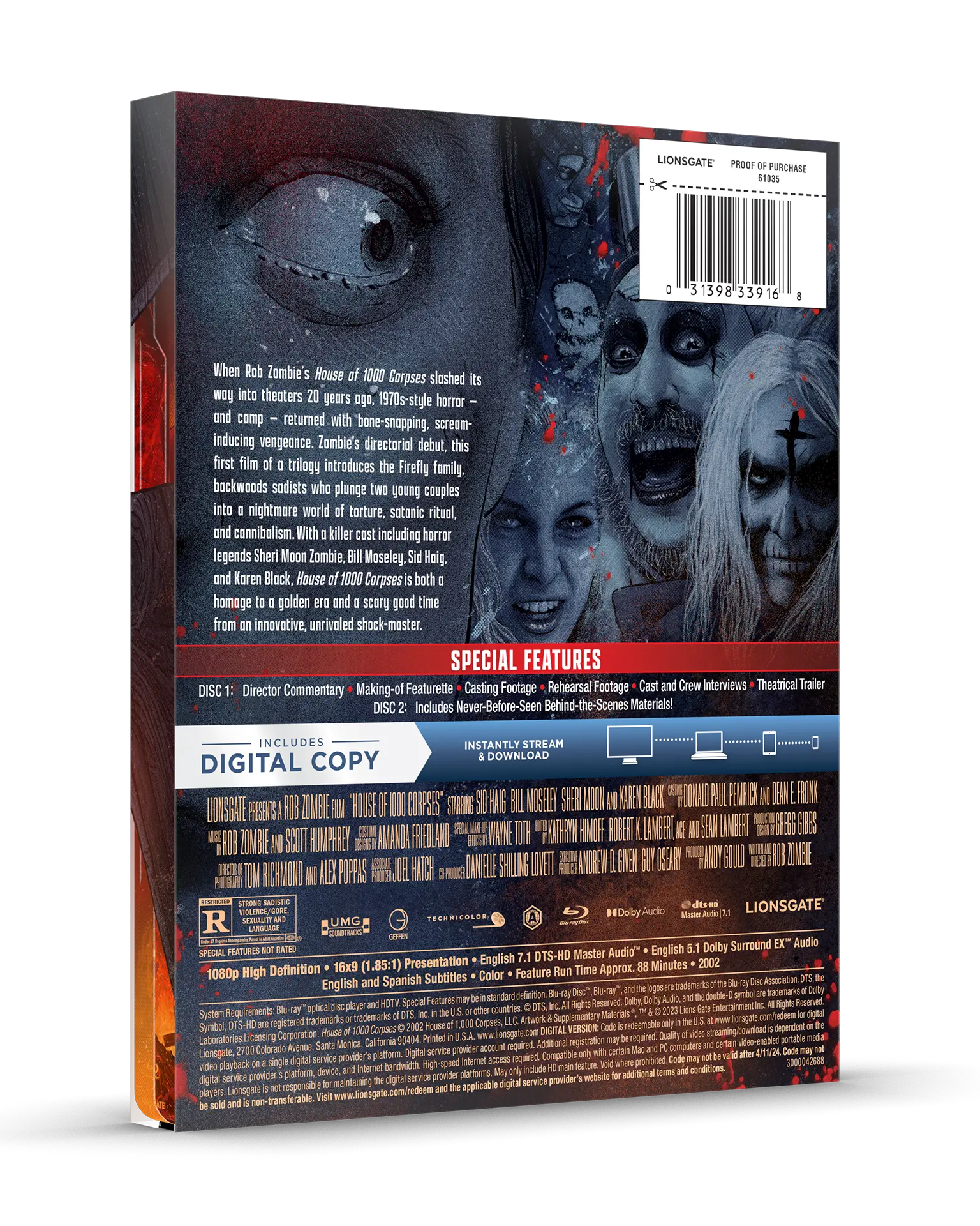 House of 1000 Corpses Blu-ray SteelBook®