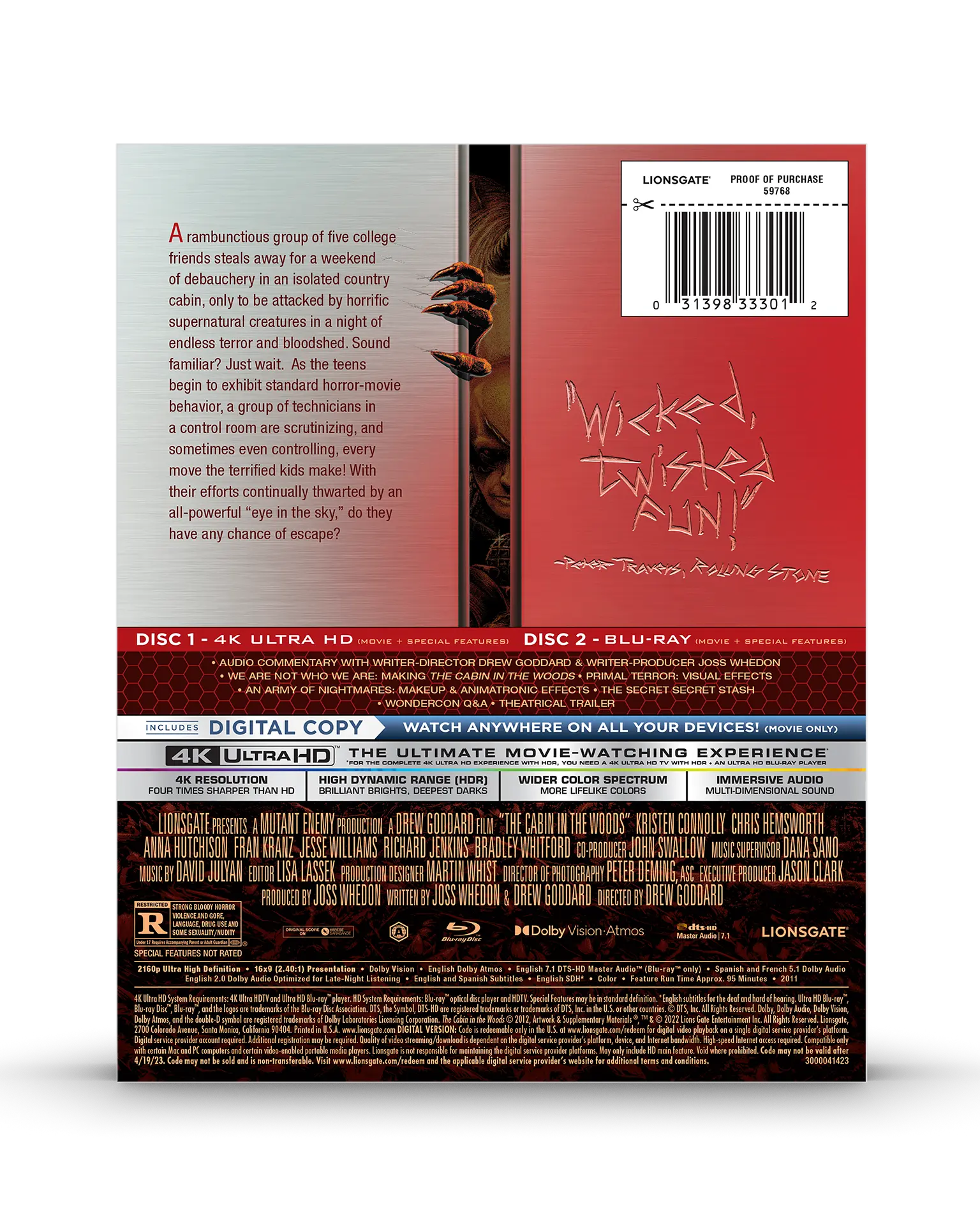 The Cabin in the Woods 4K SteelBook®