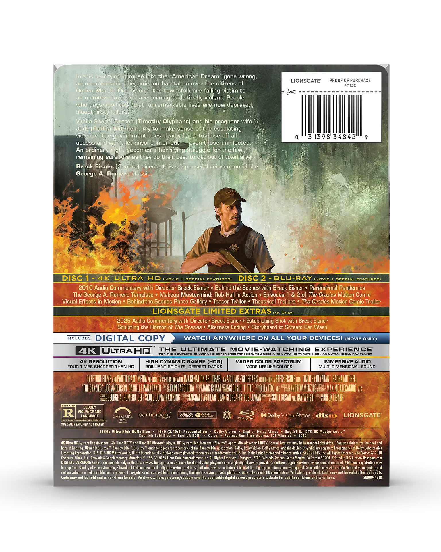 The Crazies 15th Anniversary 4K SteelBook®