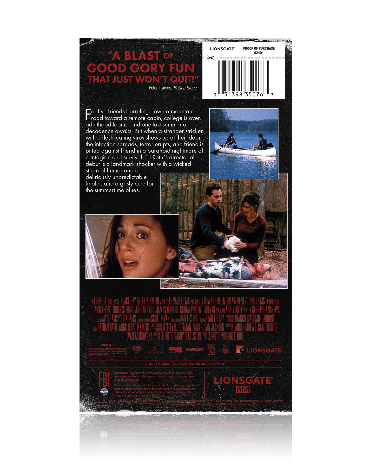 Cabin Fever VHS – BE KIND, REWIND EDITION