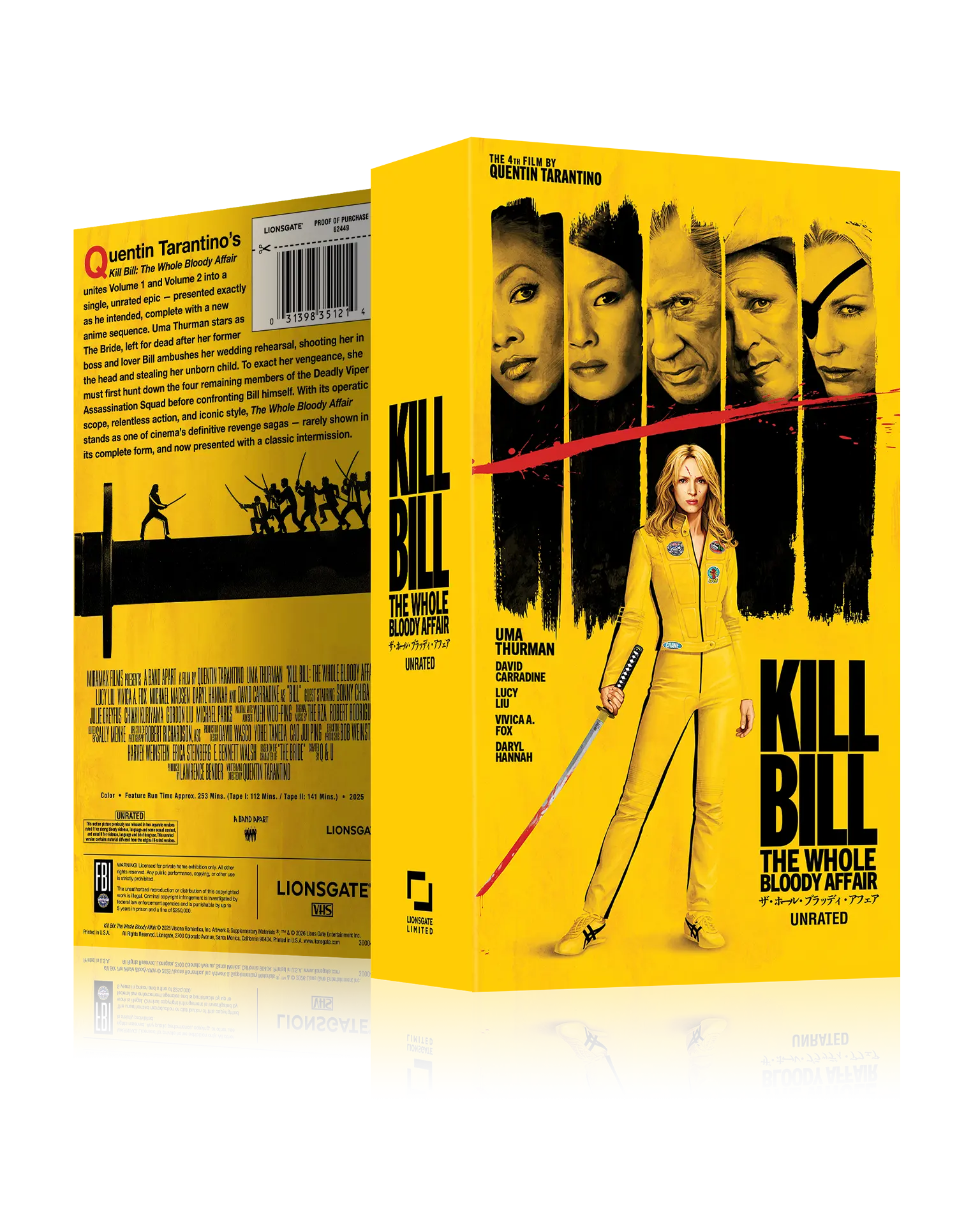 KILL BILL: THE WHOLE BLOODY AFFAIR VHS – BE KIND, REWIND EDITION