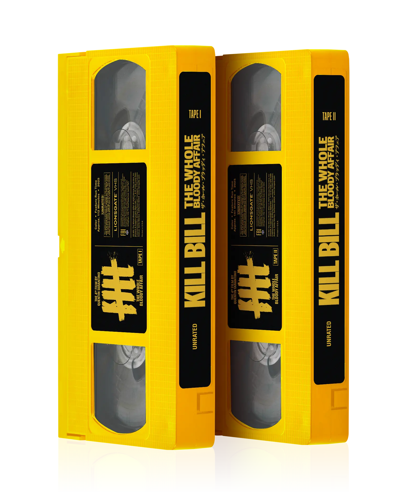 KILL BILL: THE WHOLE BLOODY AFFAIR VHS – BE KIND, REWIND EDITION