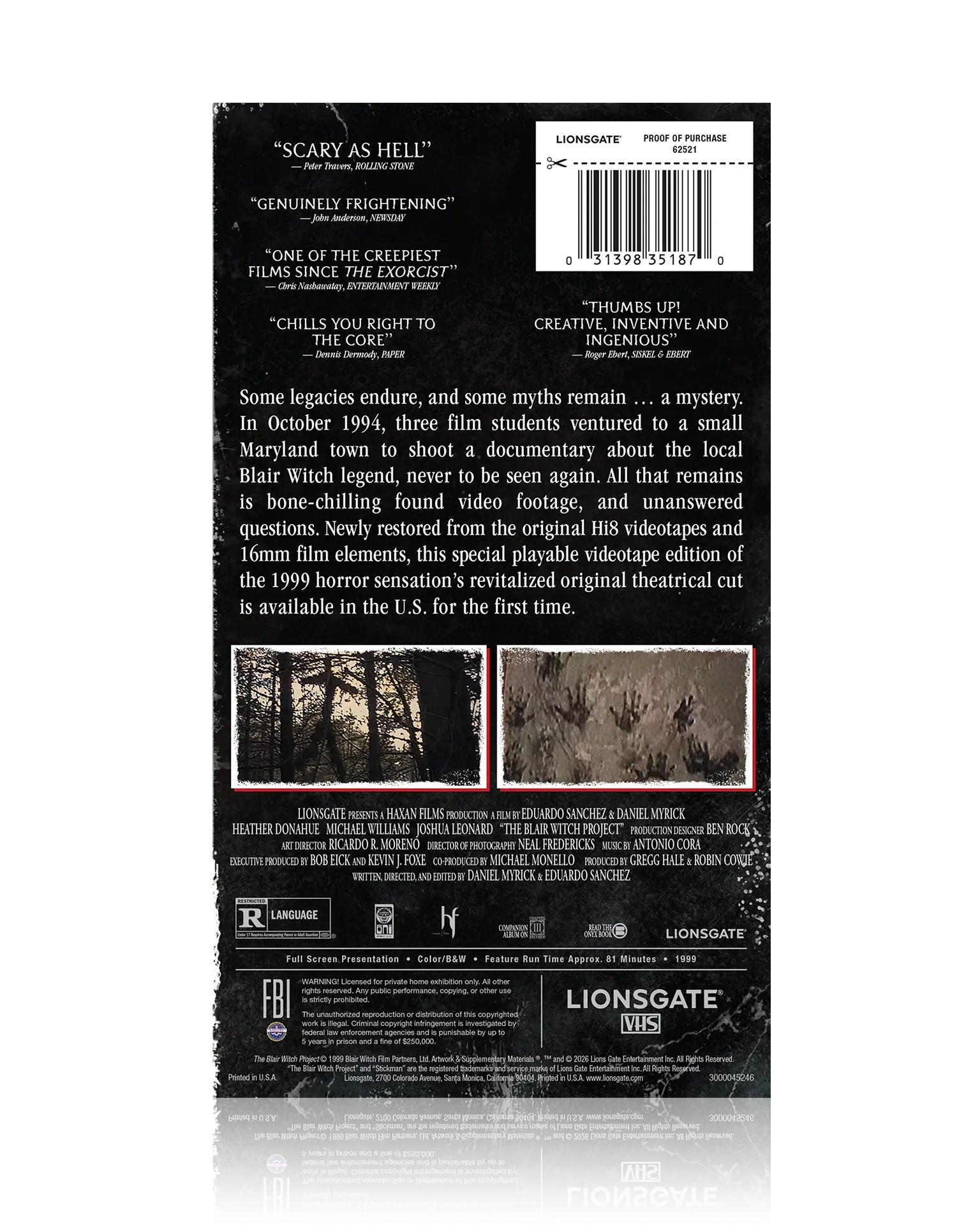 The Blair Witch Project VHS – BE KIND, REWIND EDITION