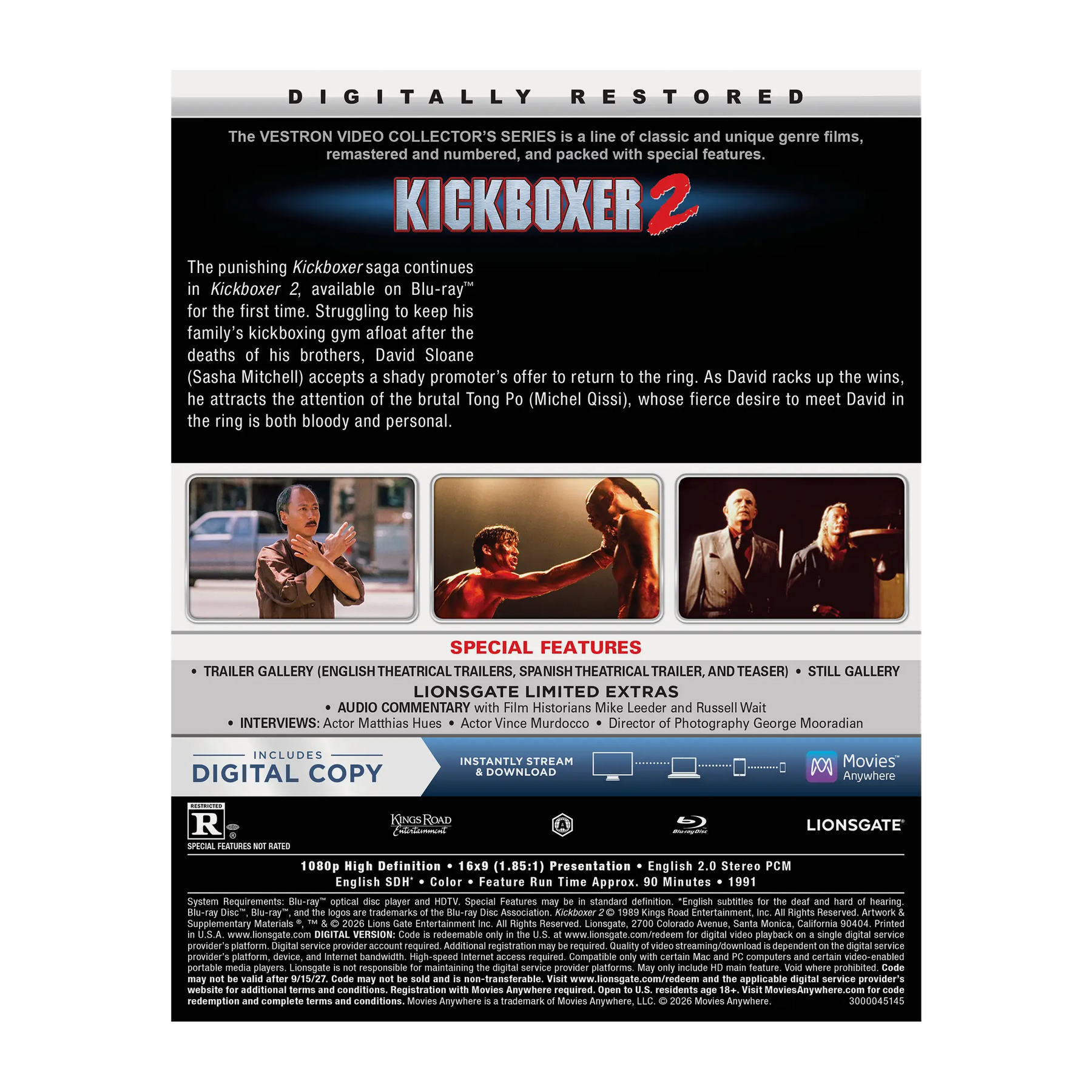 Kickboxer 2 – VESTRON Collector’s Series Blu-ray™ (#41)