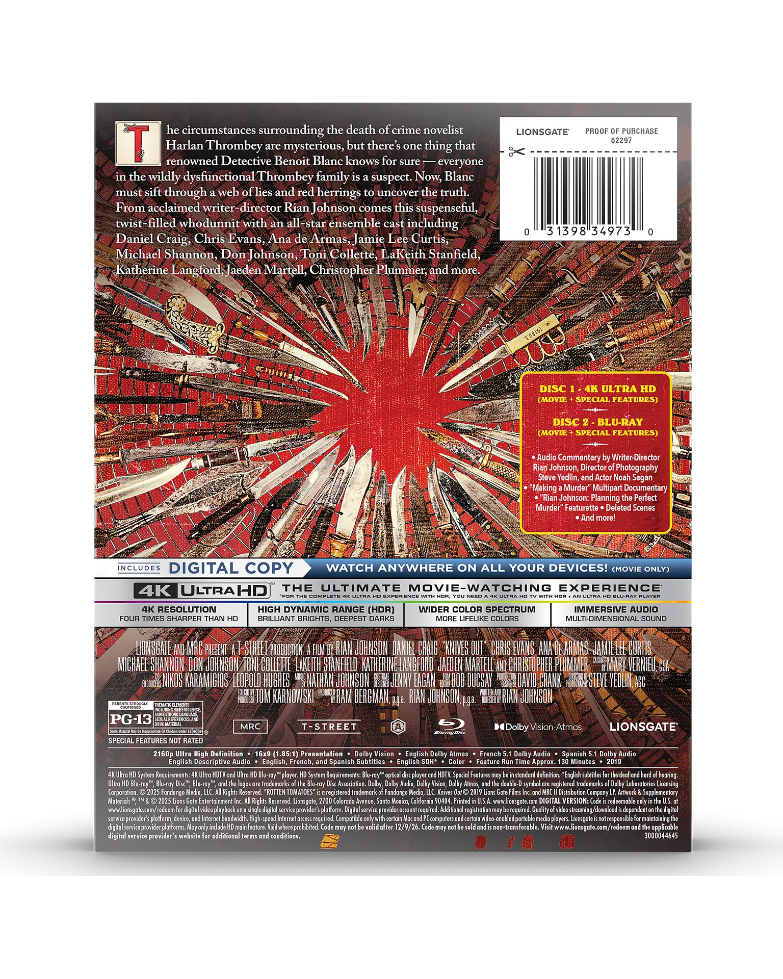 Knives Out 4K Steelbook® Reprint - Original Edition