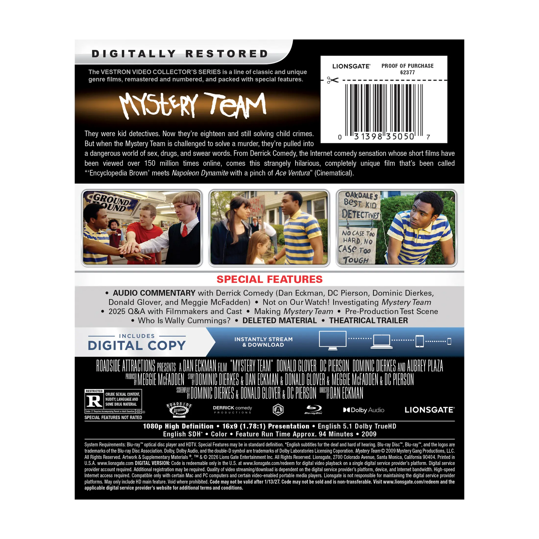 Mystery Team VESTRON Collector’s Series Blu-ray™ (#36)