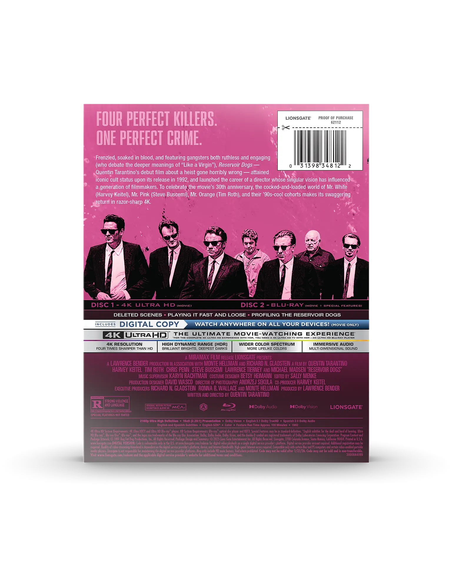 Reservoir Dogs 4K SteelBook® Reprint - Mr. Pink Edition