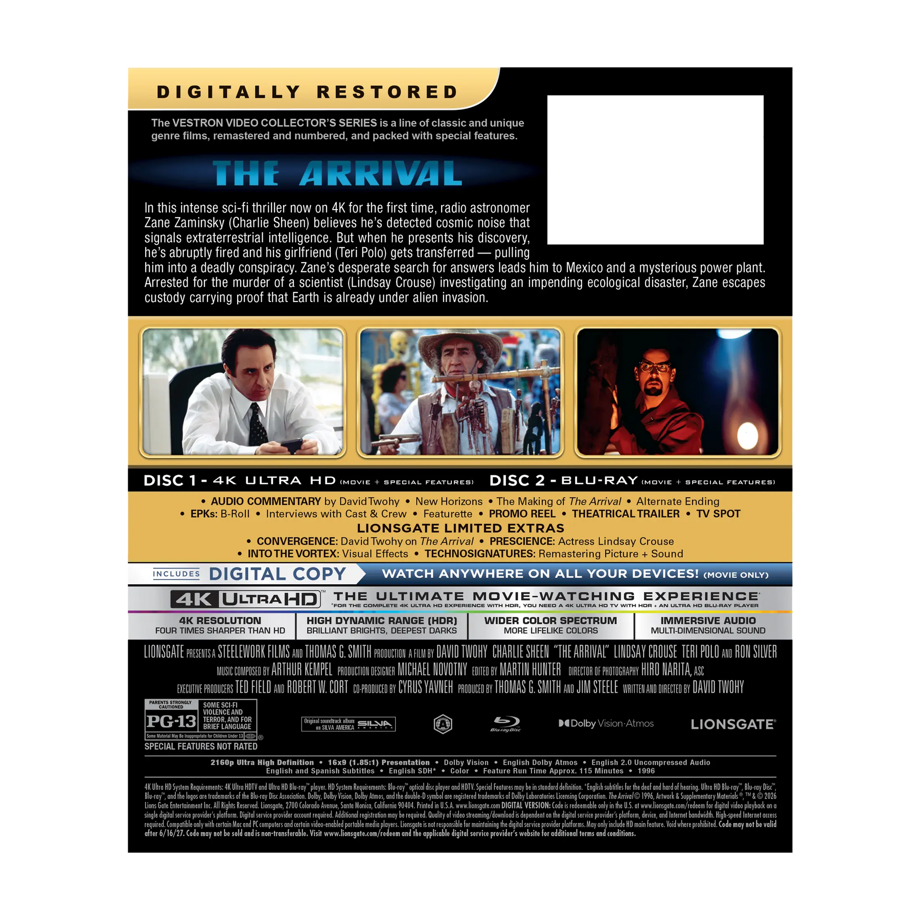 The Arrival– VESTRON Collector’s Series 4K (#40)