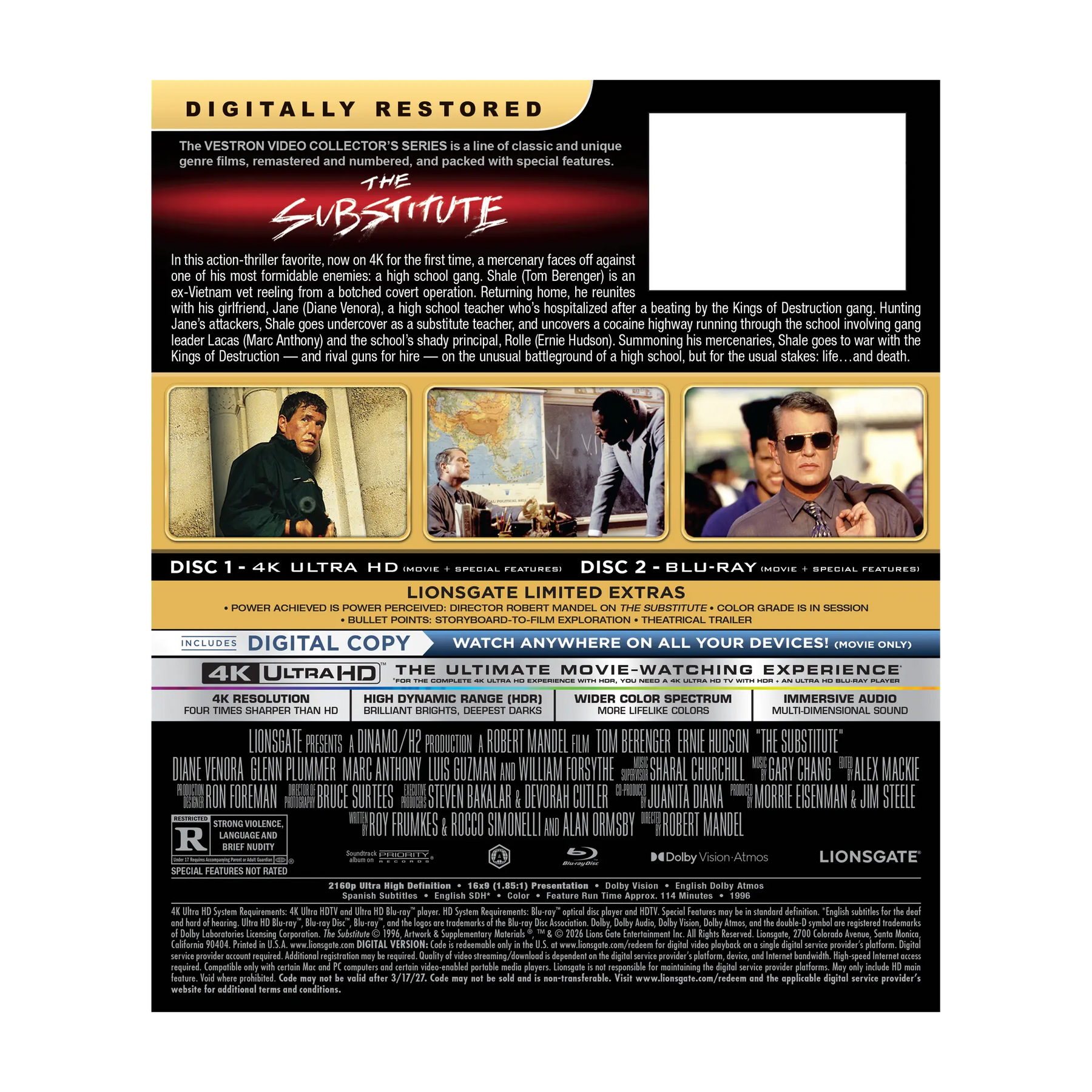 The Substitute – VESTRON Collector’s Series 4K (#37)