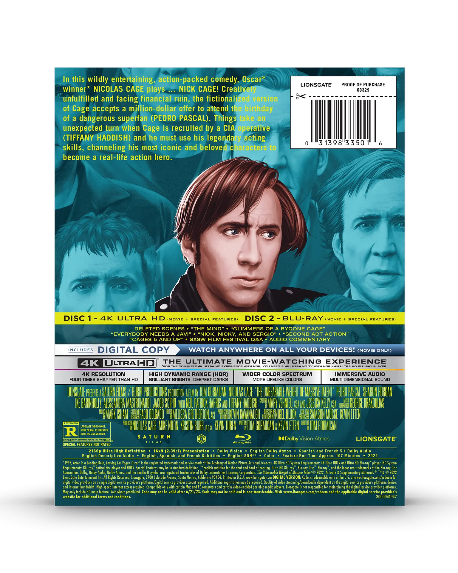 The Unbearable Weight of Massive Talent 4K SteelBook®